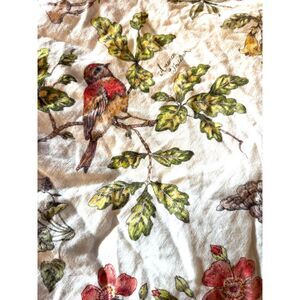 Queen Size Garnet Hill Botanical Garden Relaxed Linen Sheets white background